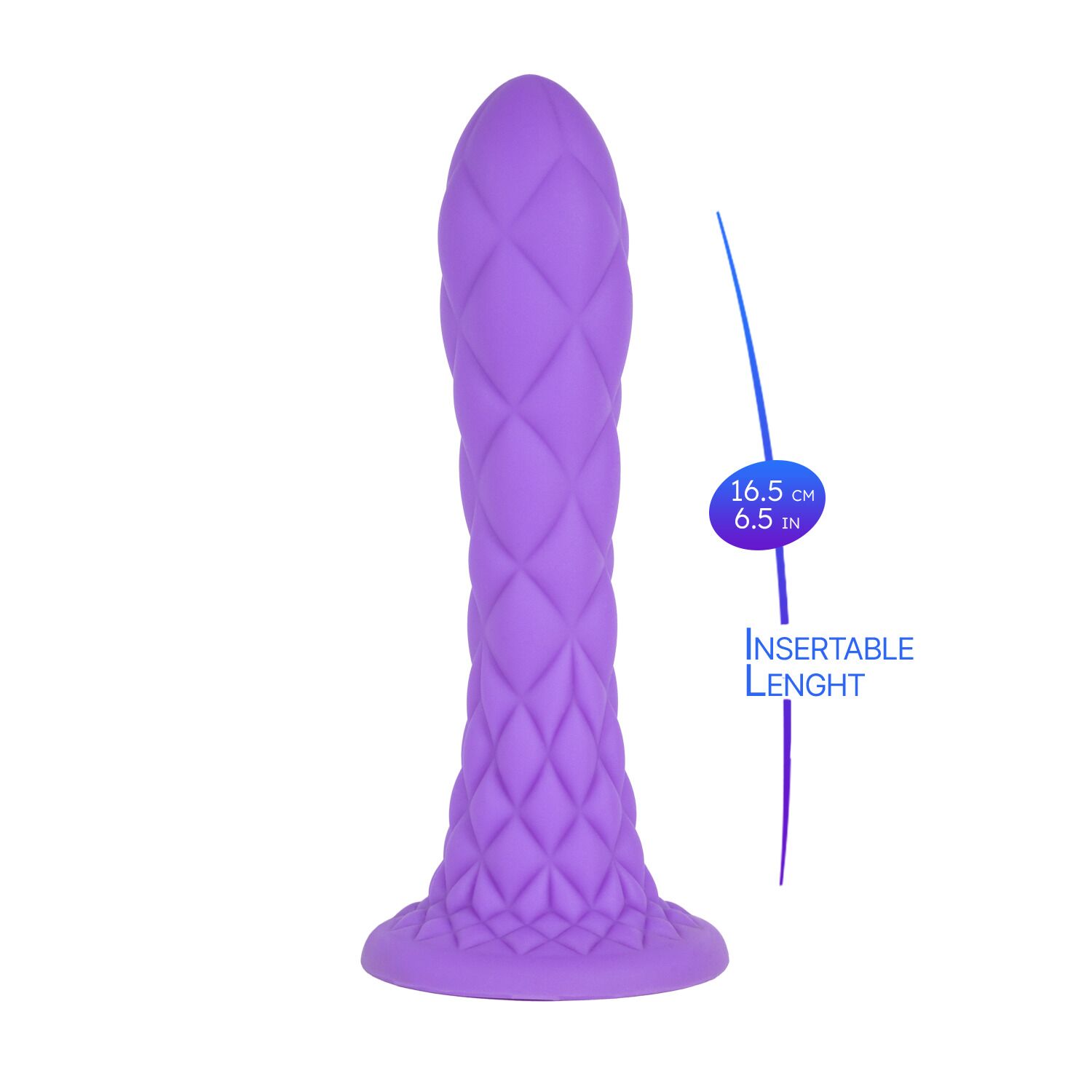 Фалоімітатор SilexD Fantasy Liquid Silicone Dreamy 7in Purple - Зображення 7