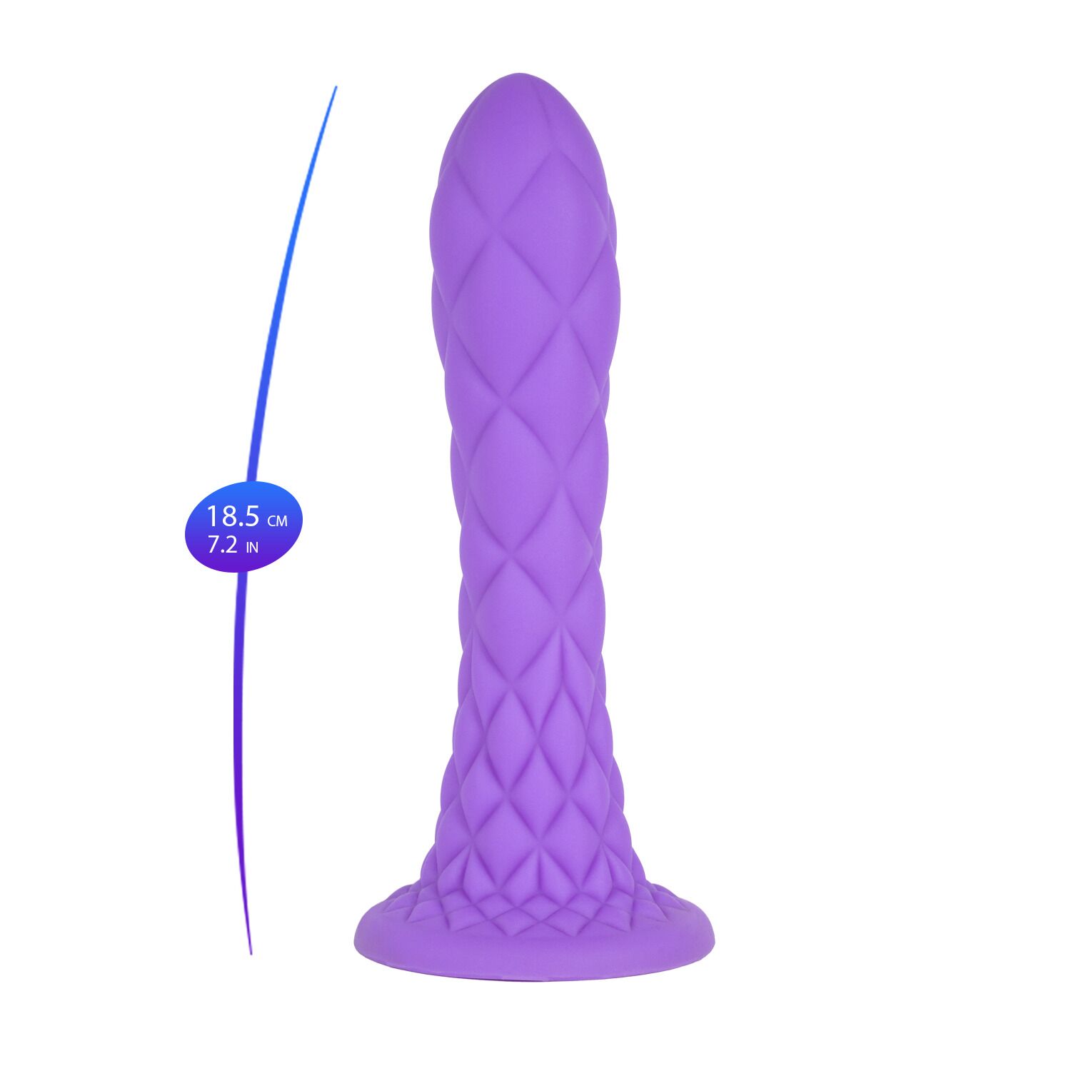 Фалоімітатор SilexD Fantasy Liquid Silicone Dreamy 7in Purple - Зображення 5