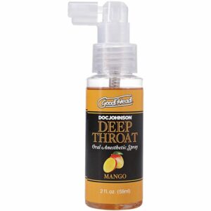 Спрей для мінету Doc Johnson GoodHead DeepThroat Spray - Mango 59 мл для глибокого мінету