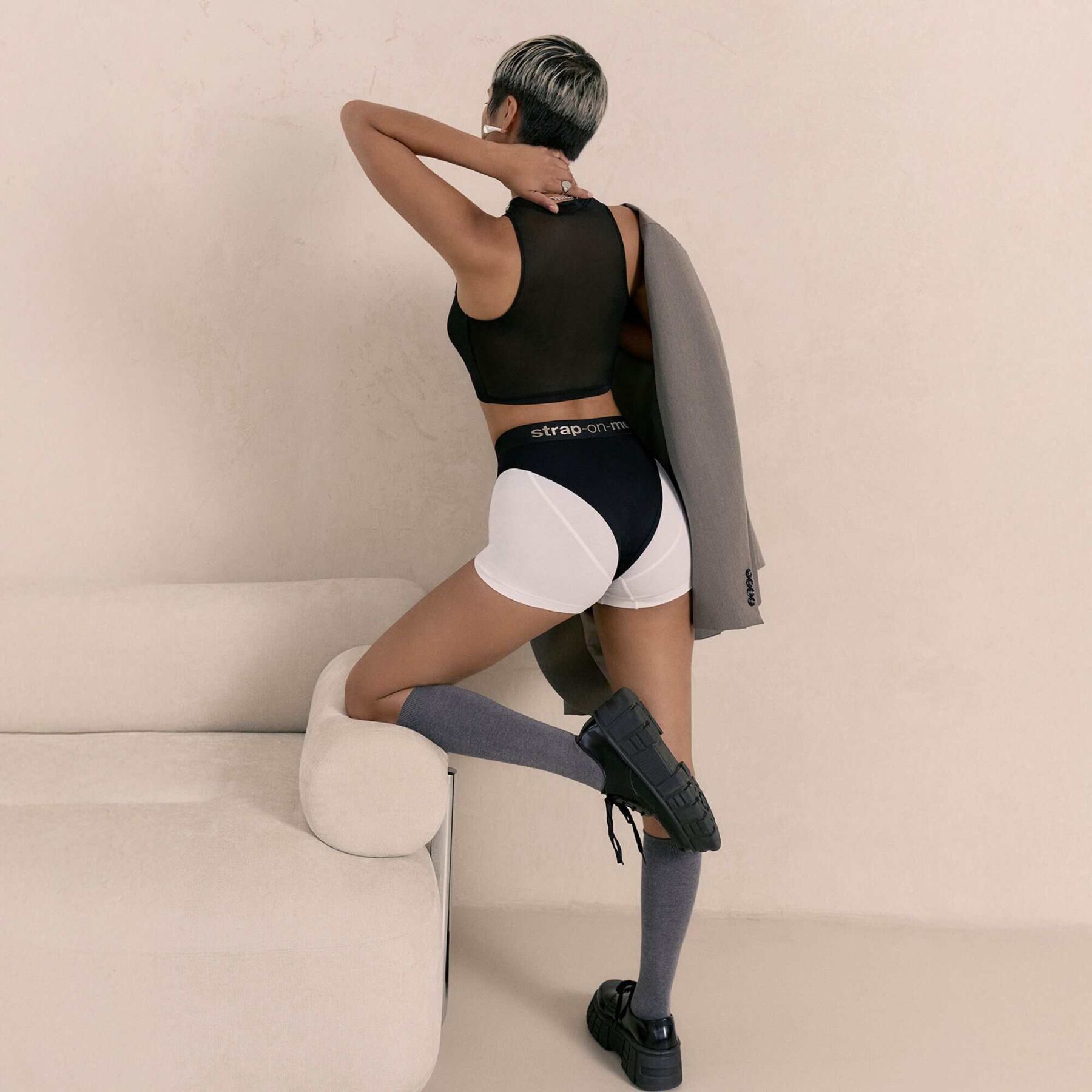 Трусики з фіксацією дилдо Strap-On-Me Harness Lingerie Idole - M - Black - Зображення 11