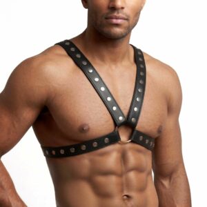 Чоловіча портупея Art of Sex - Spartacus, натуральна, колір чорний, розмір XS-M