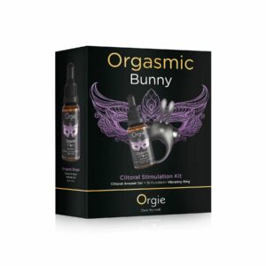 Набір Orgie Orgasmic Bunny: збуджувальні краплі та ерекційне віброкільце