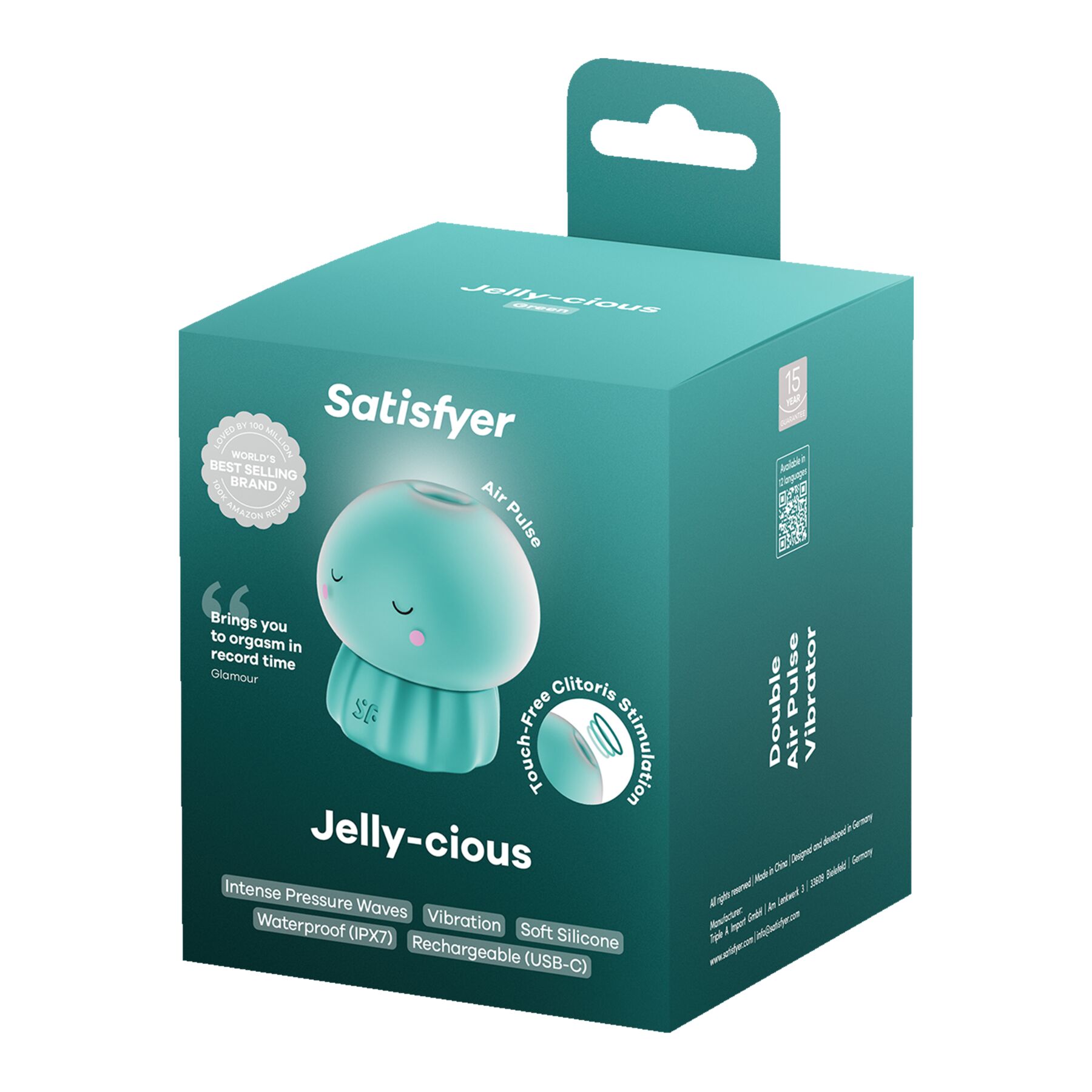 Вакуумний кліторальний стимулятор Satisfyer Jelly-cious Green - Зображення 5