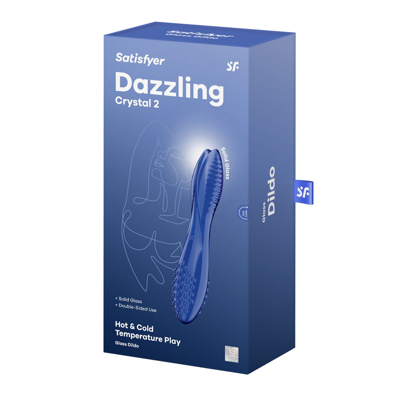 Двосторонній скляний дилдо Satisfyer Dazzling Crystal 2 Blue - Зображення 5