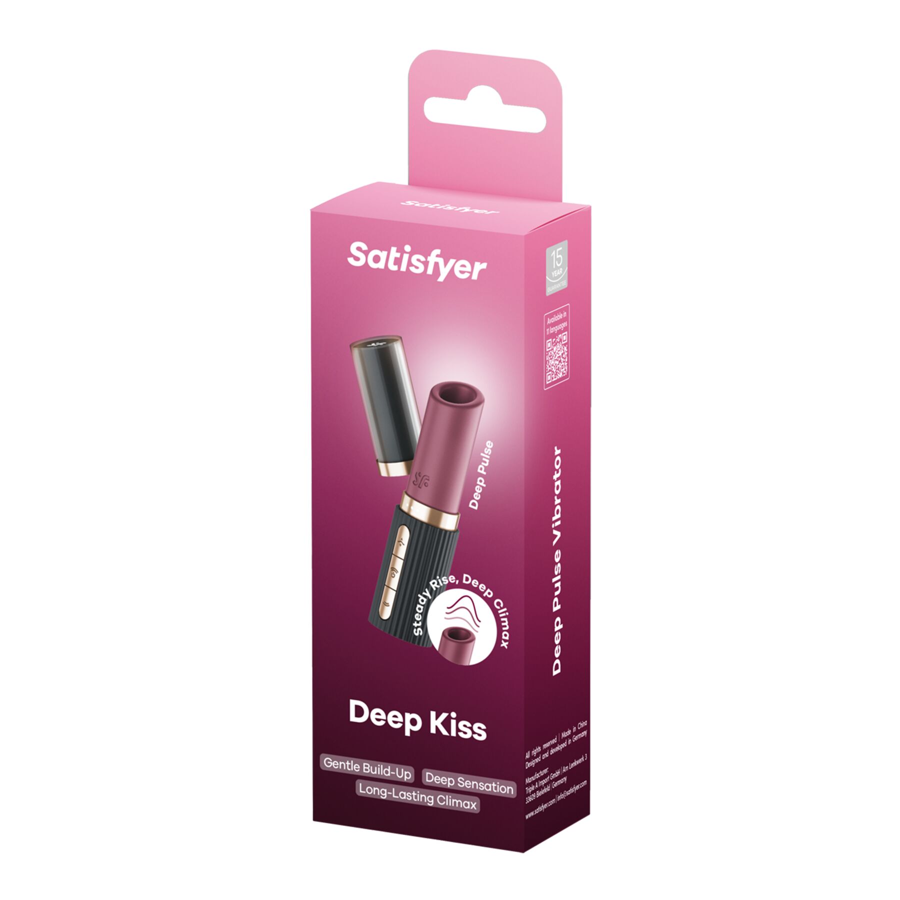 Вакуумний стимулятор Satisfyer Deep Kiss, магнітна технологія 3D Air Pulse, 30 режимів, кришечка - Зображення 6