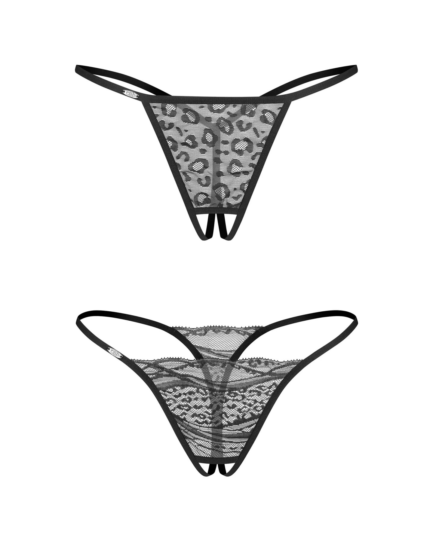 Набір трусиків з доступом Obsessive Bianca 2-pack crotchless thong 2XL/3XL - Зображення 5