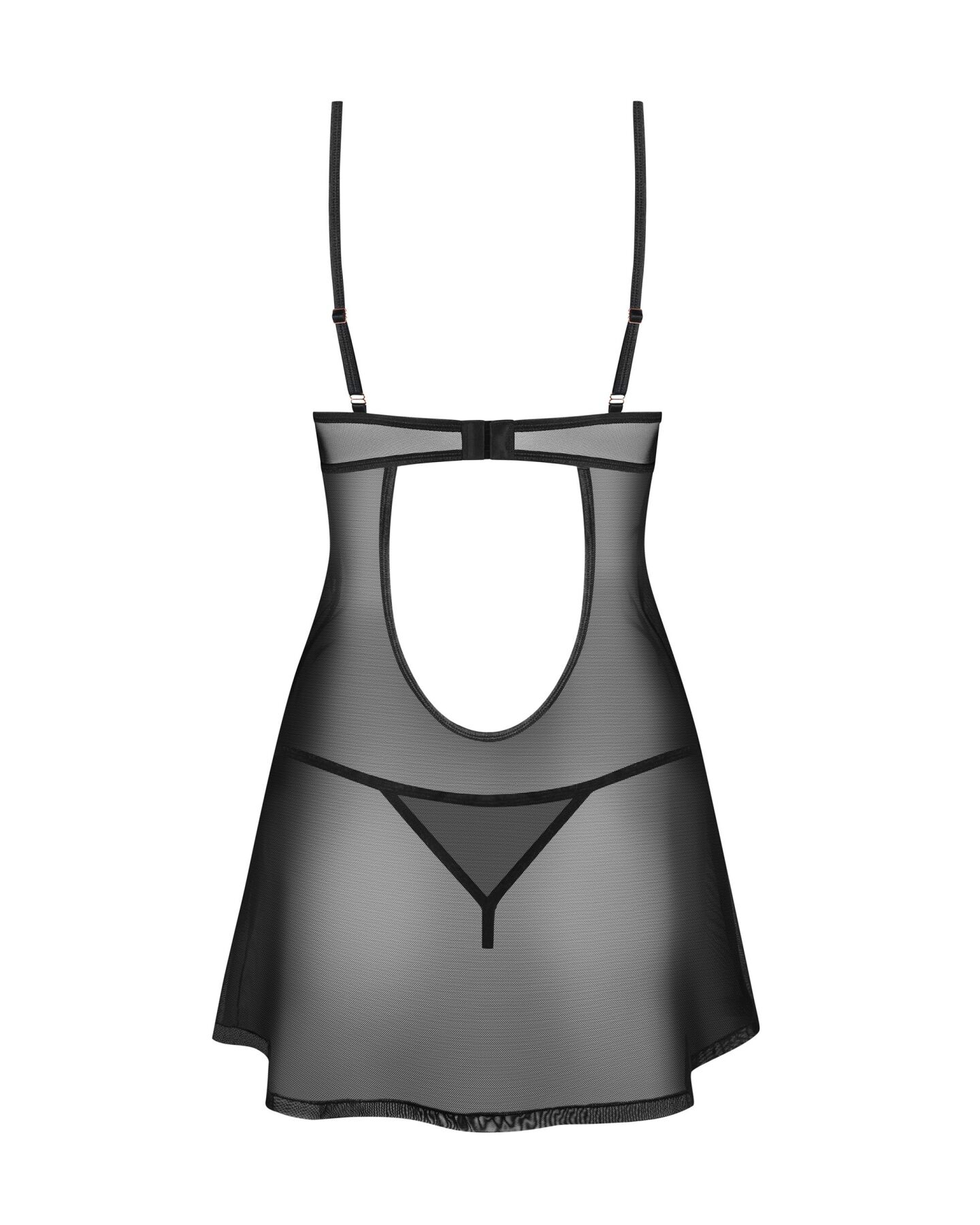 Сорочка Obsessive Euridia chemise & tanga M/L - Зображення 3