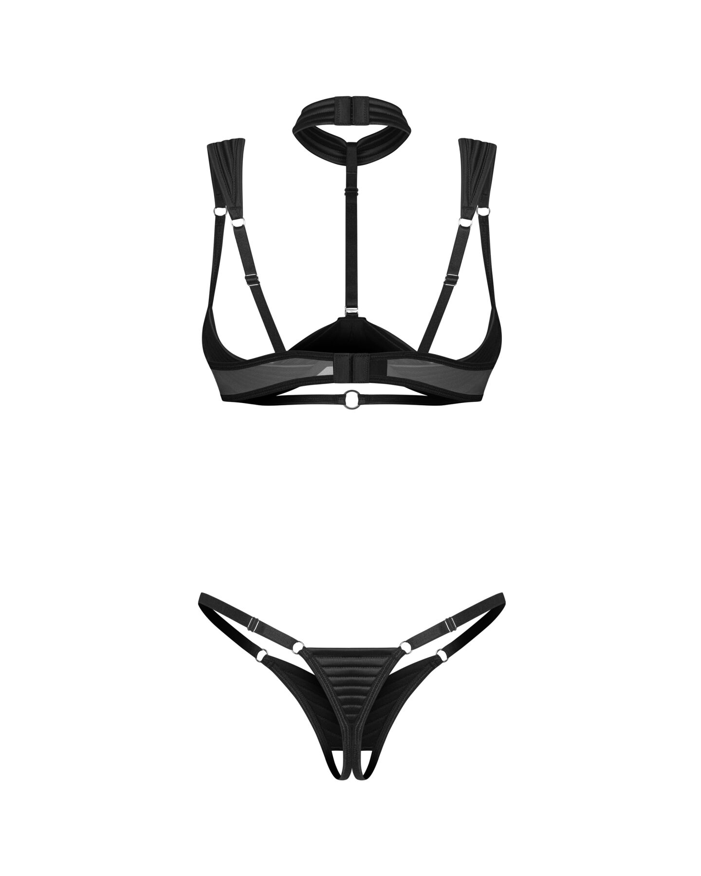 Комплект Obsessive Roccele 2-pcs crotchless set S/M - Зображення 3