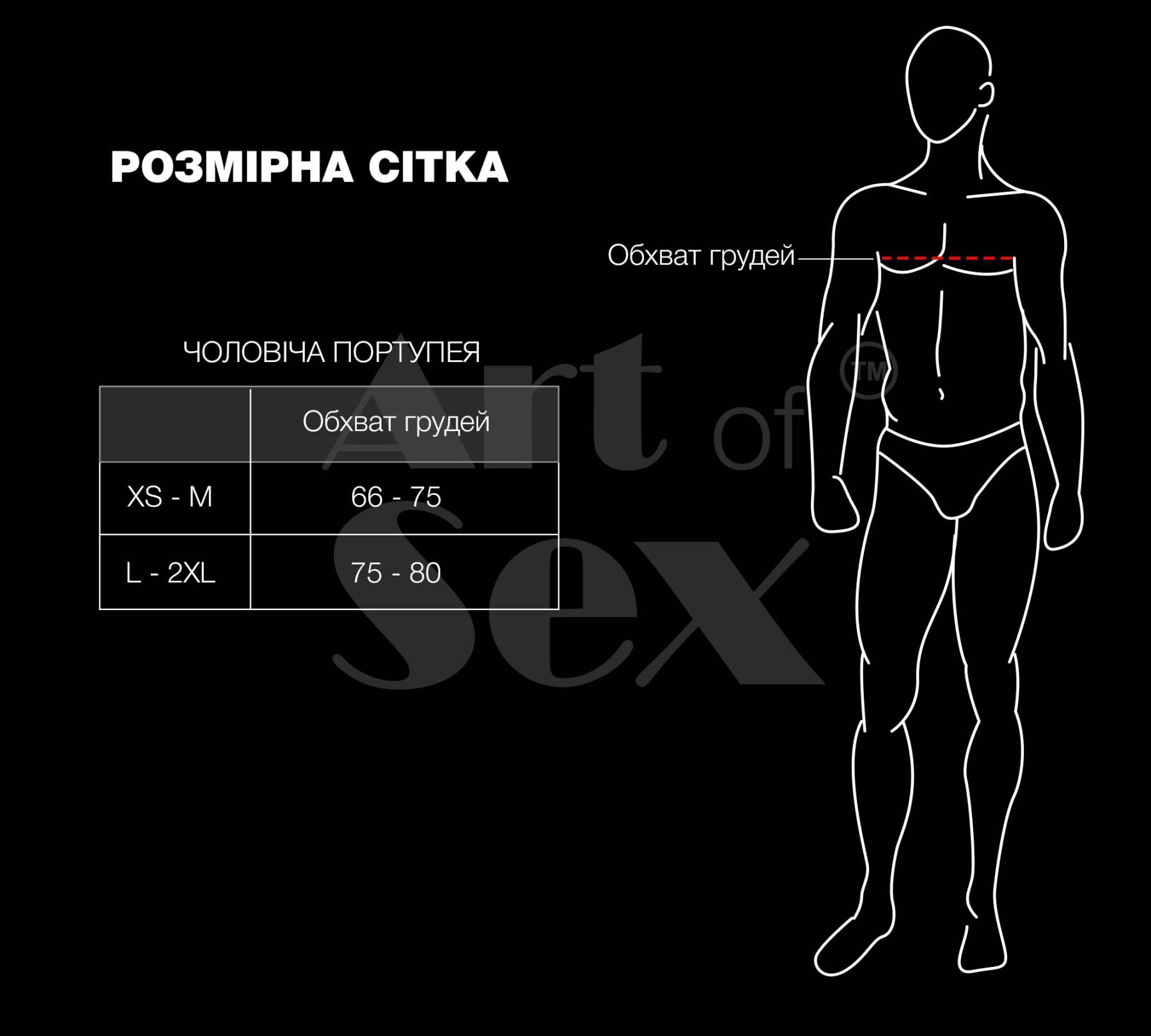 Чоловіча портупея Art of Sex - Spartacus, екошкіра, колір червоний, розмір L-2XL - Зображення 4