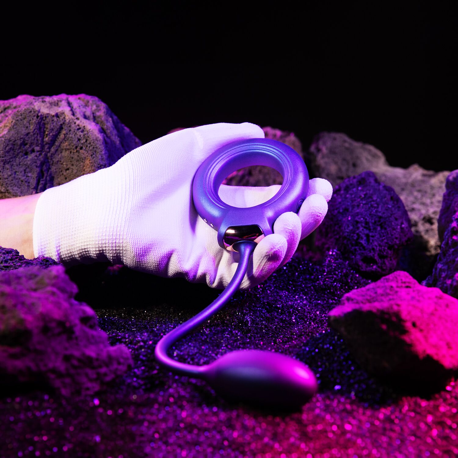 Ерекційне віброкільце з віброяйцем Hueman - Eclipse Anal Vibrator - Зображення 10