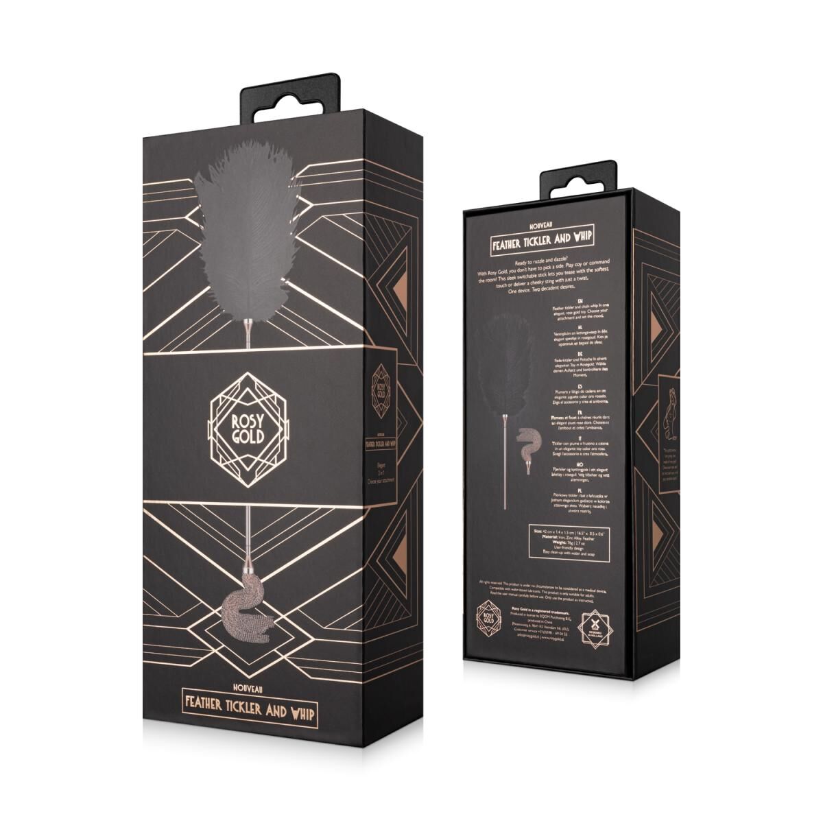 Лоскітка з металевим флогером Rosy Gold - Feather Tickler & Whip - Зображення 9
