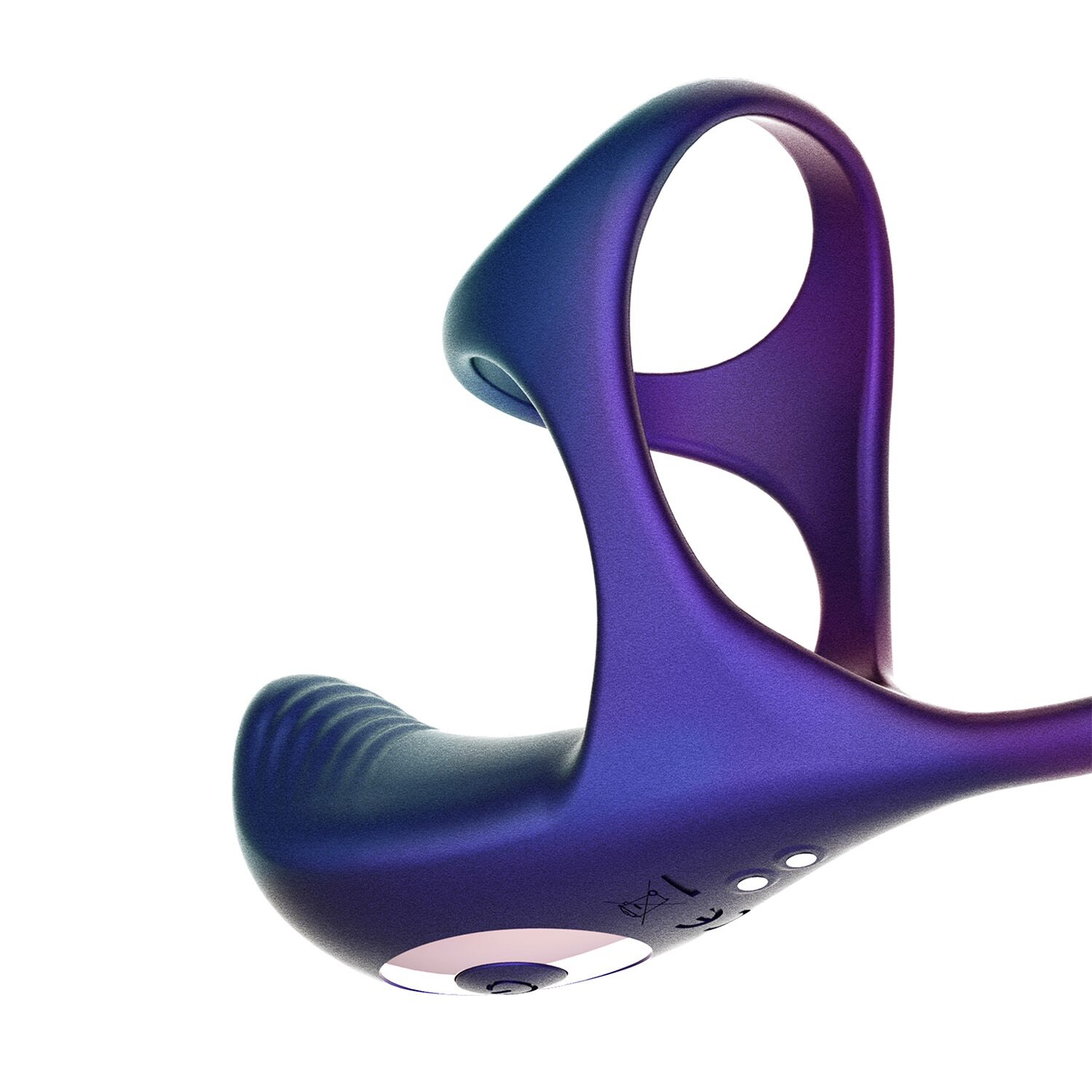 Віброяйце з ерекційним кільцем Hueman Halo Orbit, масаж яєчок, пульт ДК - Зображення 7