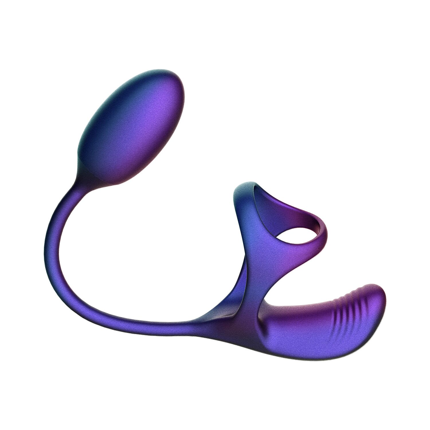 Віброяйце з ерекційним кільцем Hueman Halo Orbit, масаж яєчок, пульт ДК - Зображення 3