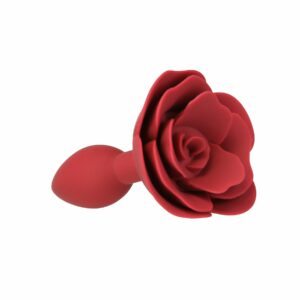 Силіконова анальна пробка Lux Active с розой - Red Rose Silicone Anal Plug
