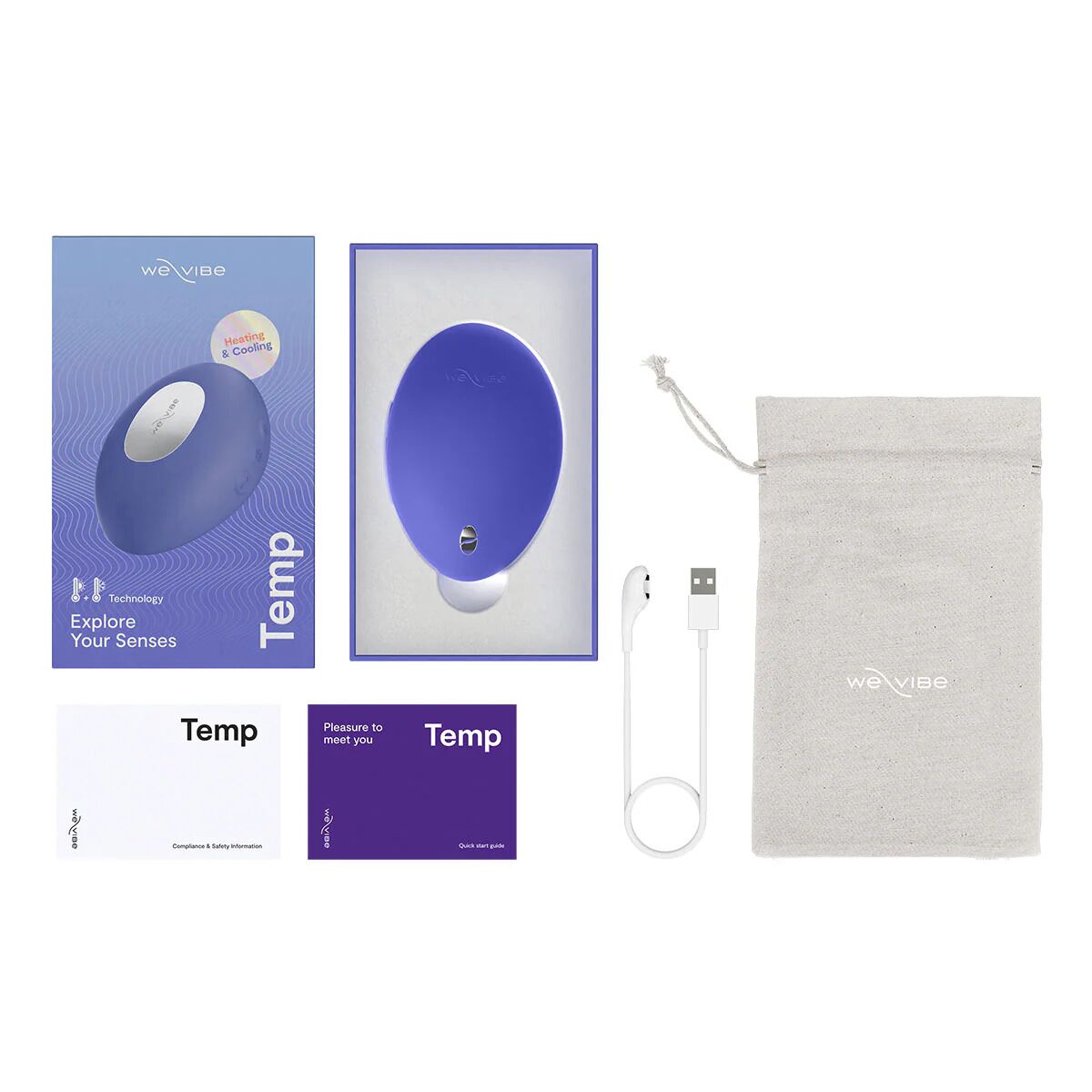 Вібратор We-Vibe Temp Lavender Blue - Зображення 10