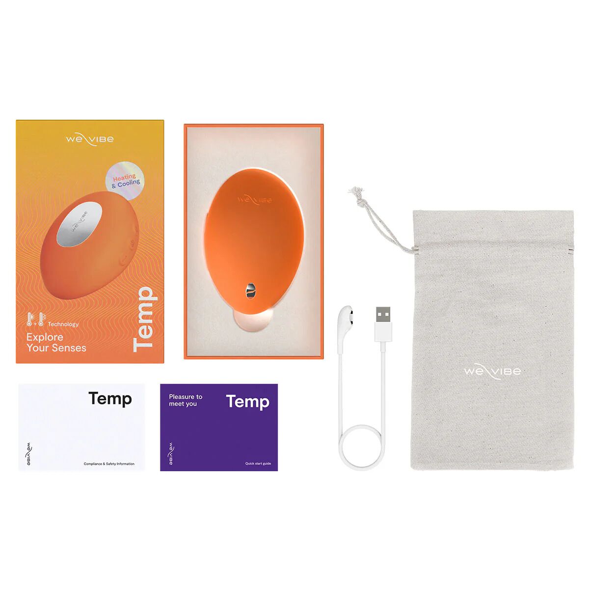 Вібратор We-Vibe Temp Tangerine - Зображення 10