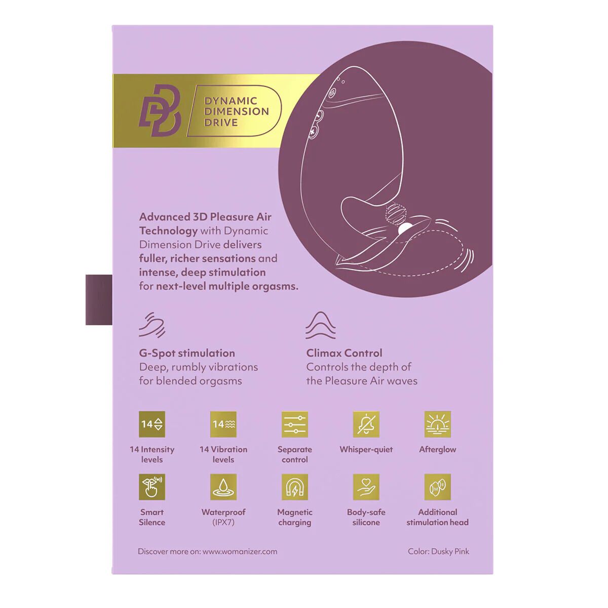 Подвійний вакуумний кліторальний стимулятор з вібрацією Womanizer Next Duo - Dusky Pink - Зображення 17