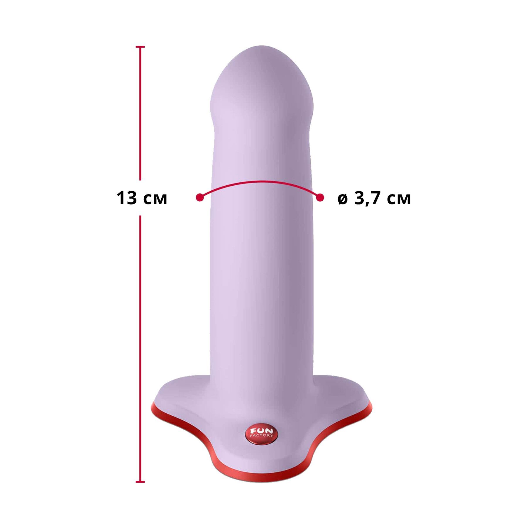 Фалоімітатор Fun Factory AMOR Purple, довжина 14,6 см, діаметр 3,7 см, вигнутий - Зображення 3