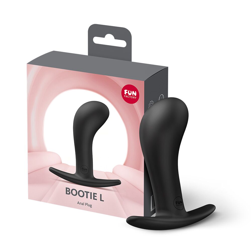 Анальна пробка Fun Factory BOOTIE L Black, діаметр 3,8 см, тонкий обмежувач - Зображення 6