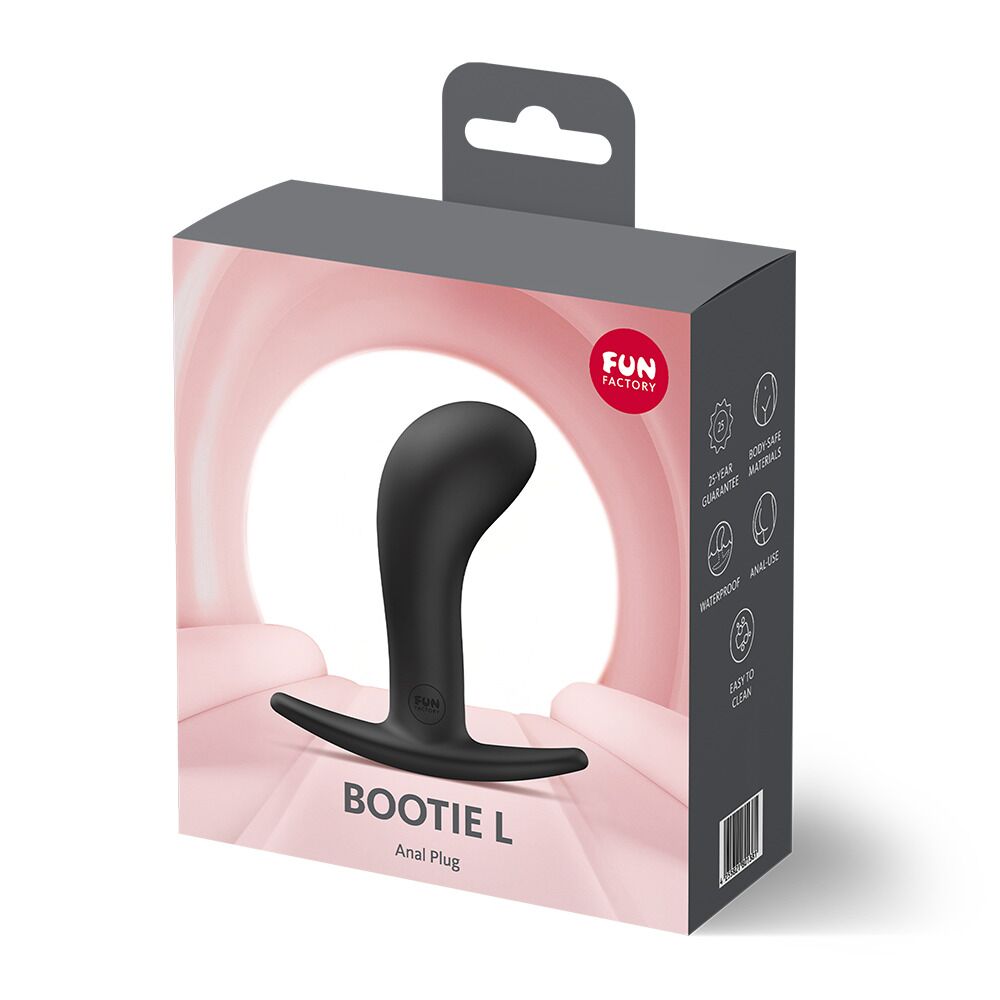 Анальна пробка Fun Factory BOOTIE L Black, діаметр 3,8 см, тонкий обмежувач - Зображення 7