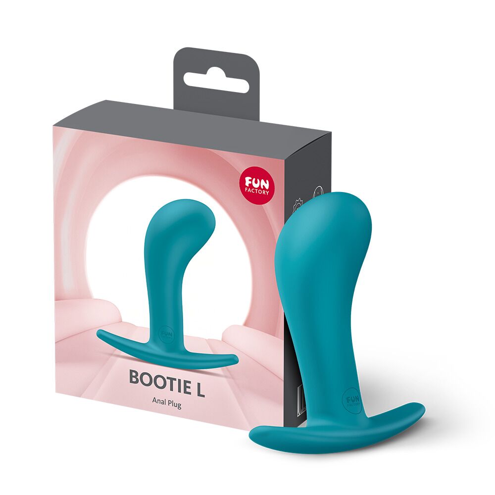 Анальна пробка Fun Factory BOOTIE L Aquamarine, діаметр 3,8 см, тонкий обмежувач - Зображення 6