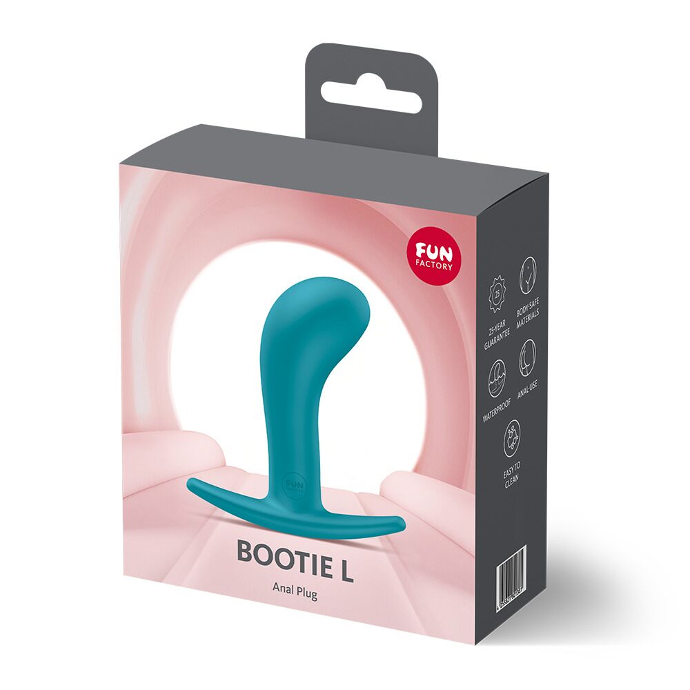 Анальна пробка Fun Factory BOOTIE L Aquamarine, діаметр 3,8 см, тонкий обмежувач - Зображення 7