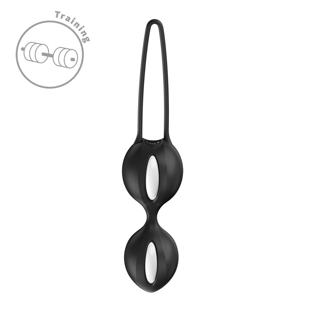 Вагінальні кульки Fun Factory SMARTBALLS DUO Black, 2 шт, діаметр 3,2 та 3,6 см - Зображення 2