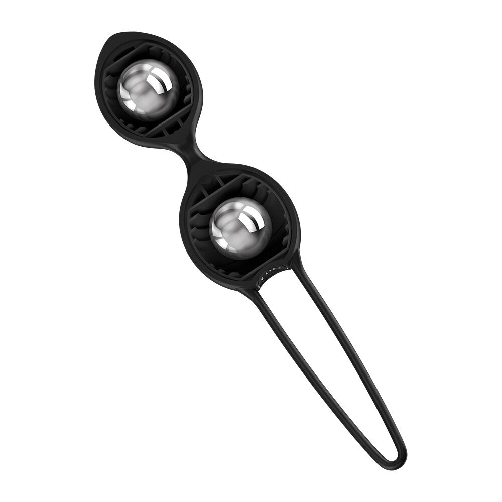 Вагінальні кульки Fun Factory SMARTBALLS DUO Black, 2 шт, діаметр 3,2 та 3,6 см - Зображення 5