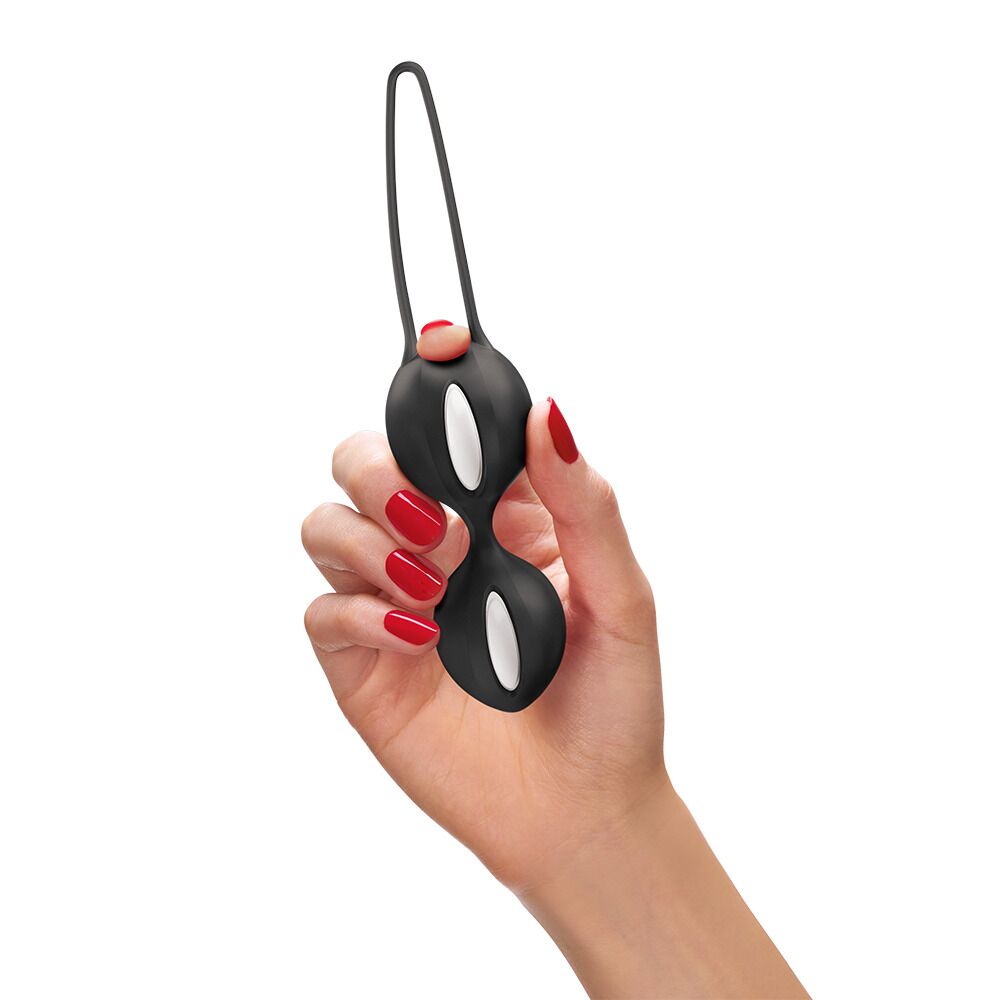 Вагінальні кульки Fun Factory SMARTBALLS DUO Black, 2 шт, діаметр 3,2 та 3,6 см - Зображення 6