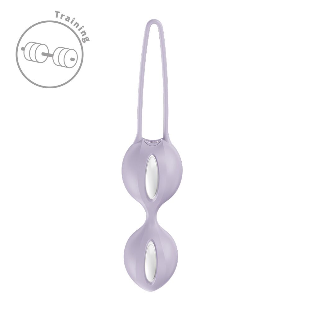 Вагінальні кульки Fun Factory SMARTBALLS DUO Purple, 2 шт, діаметр 3,2 та 3,6 см - Зображення 2