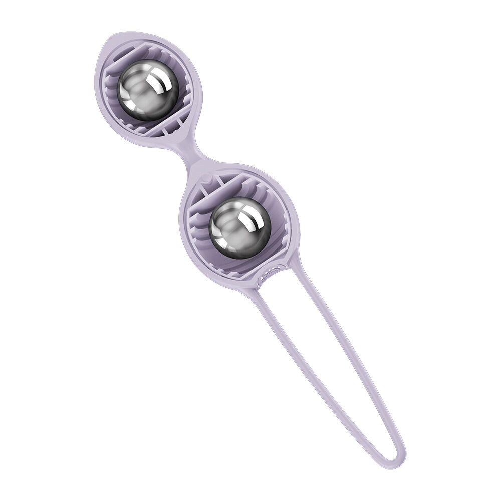 Вагінальні кульки Fun Factory SMARTBALLS DUO Purple, 2 шт, діаметр 3,2 та 3,6 см - Зображення 5