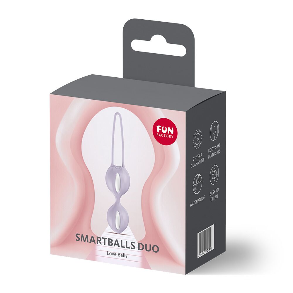 Вагінальні кульки Fun Factory SMARTBALLS DUO Purple, 2 шт, діаметр 3,2 та 3,6 см - Зображення 8