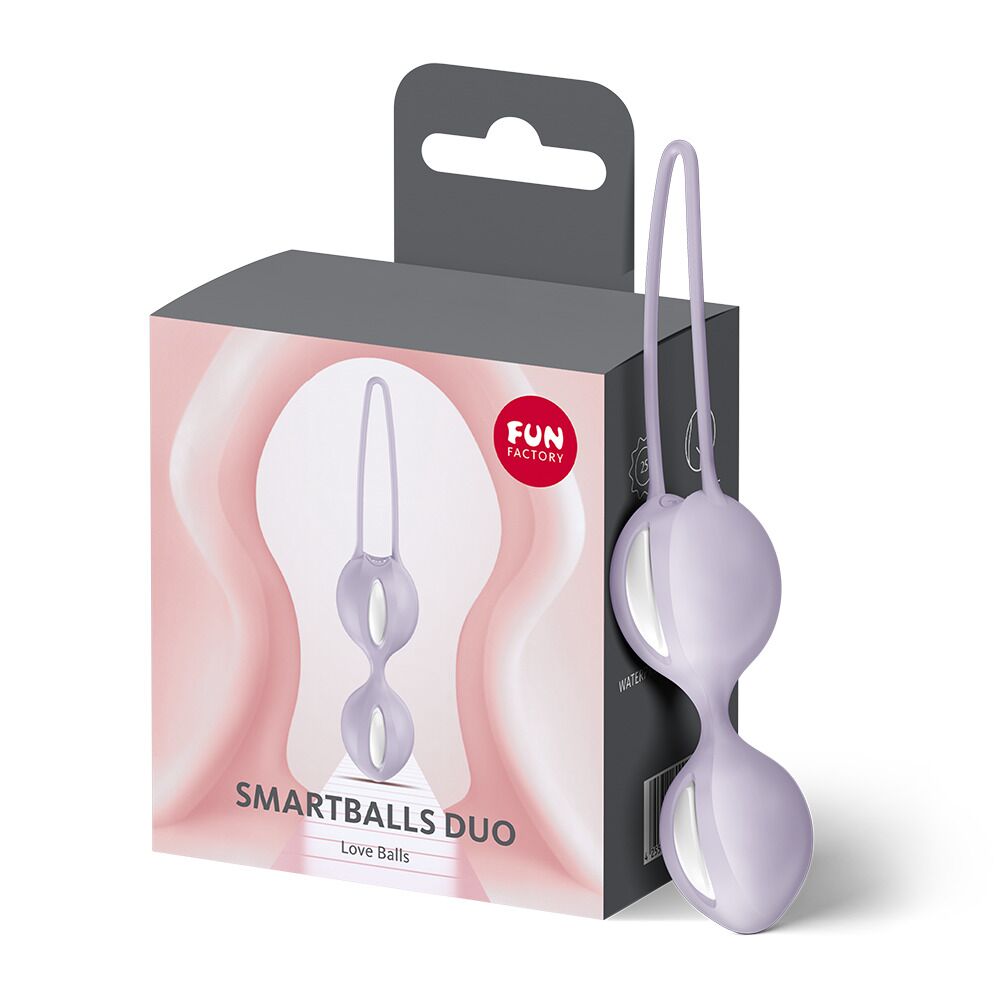 Вагінальні кульки Fun Factory SMARTBALLS DUO Purple, 2 шт, діаметр 3,2 та 3,6 см - Зображення 7