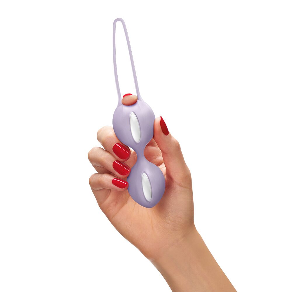 Вагінальні кульки Fun Factory SMARTBALLS DUO Purple, 2 шт, діаметр 3,2 та 3,6 см - Зображення 6