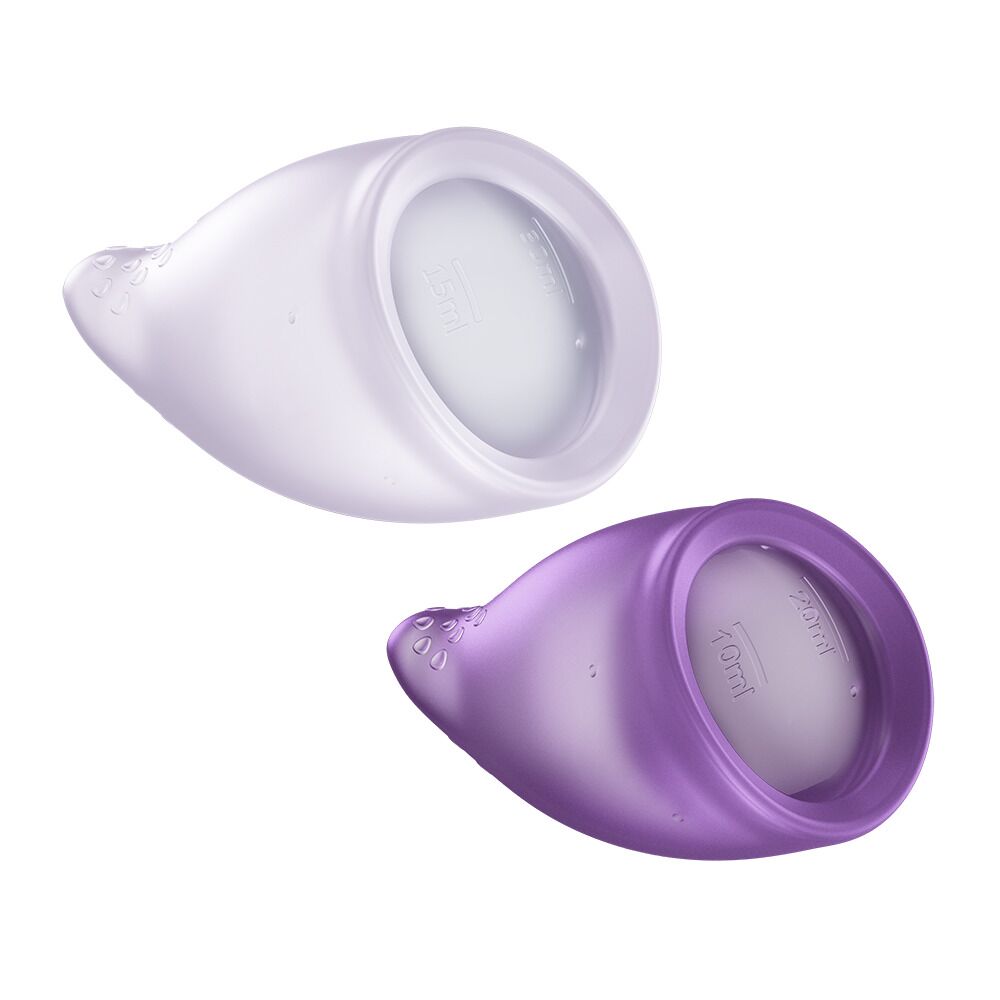 Набір менструальних чаш Fun Factory FUN CUP EXPLORE KIT, 2 шт, Multicolored Violet, об’єми 20 та 30 мл - Зображення 3