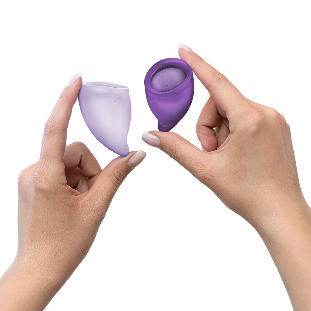 Набір менструальних чаш Fun Factory FUN CUP EXPLORE KIT, 2 шт, Multicolored Violet, об’єми 20 та 30 мл - Зображення 5