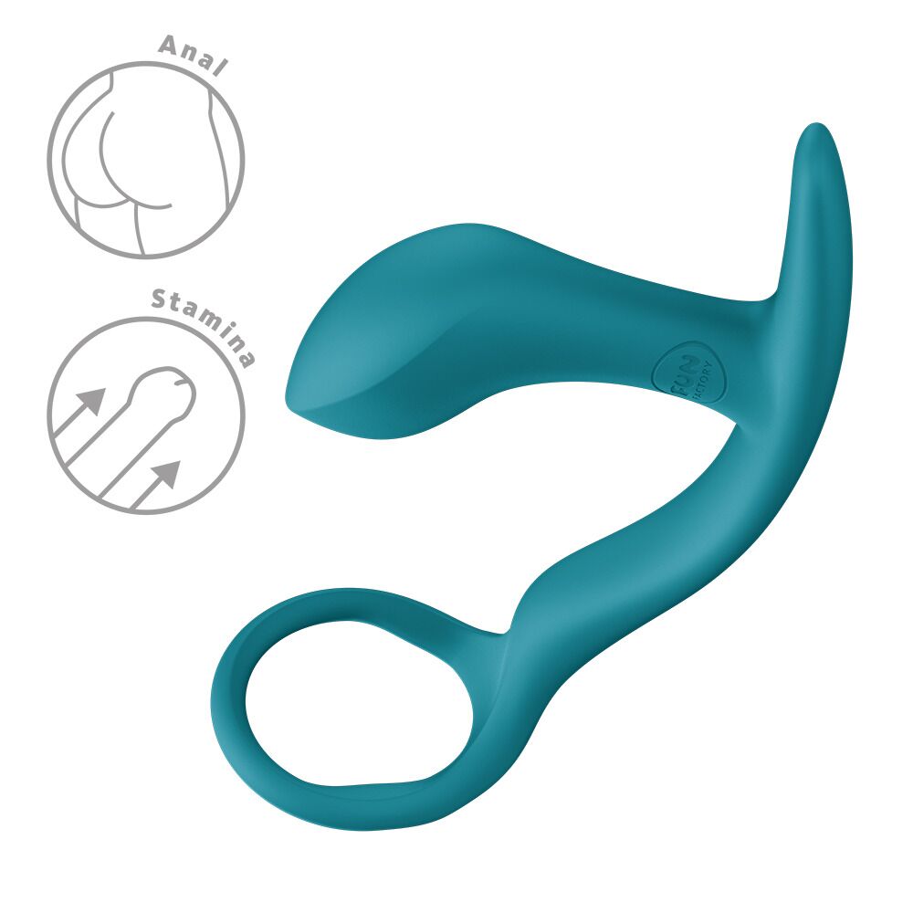 Анальна пробка з ерекційним кільцем Fun Factory BOOTIE RING Bottle Green - Зображення 4