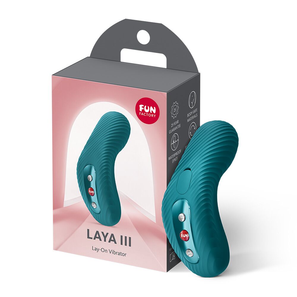 Накладний вібратор Fun Factory LAYA III Bottle Green, ефект постукування пальцем - Зображення 6