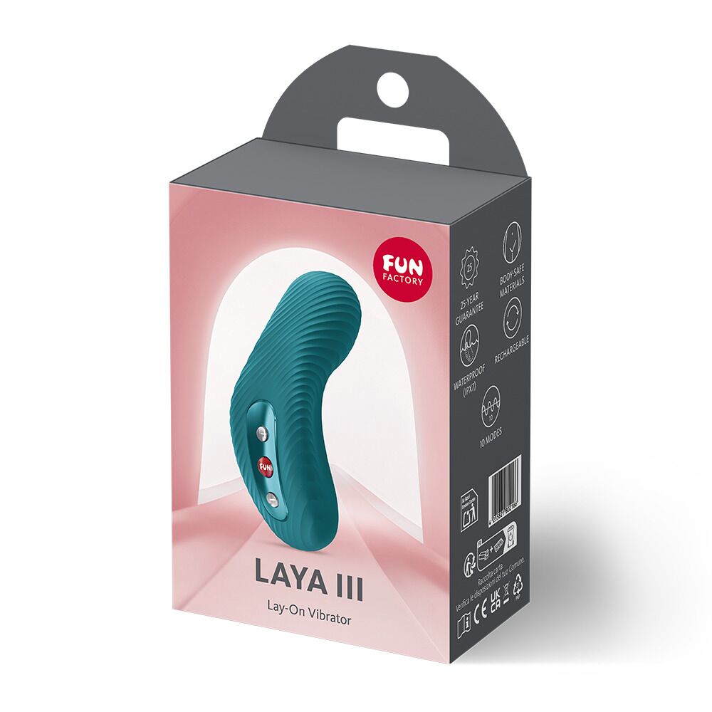 Накладний вібратор Fun Factory LAYA III Bottle Green, ефект постукування пальцем - Зображення 7