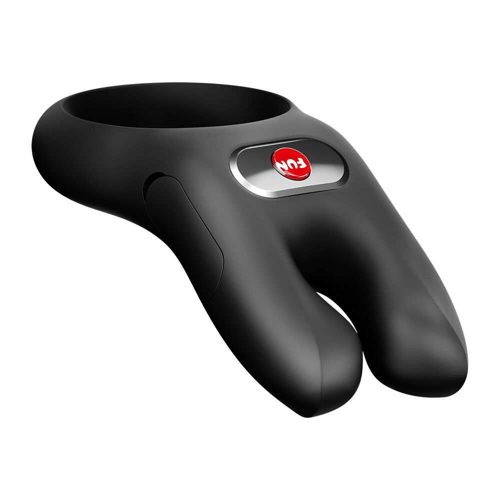 Ерекційне віброкільце з подвійною стимуляцією клітора Fun Factory NŌS CLASSIC Black, 2 мотори - Зображення 2