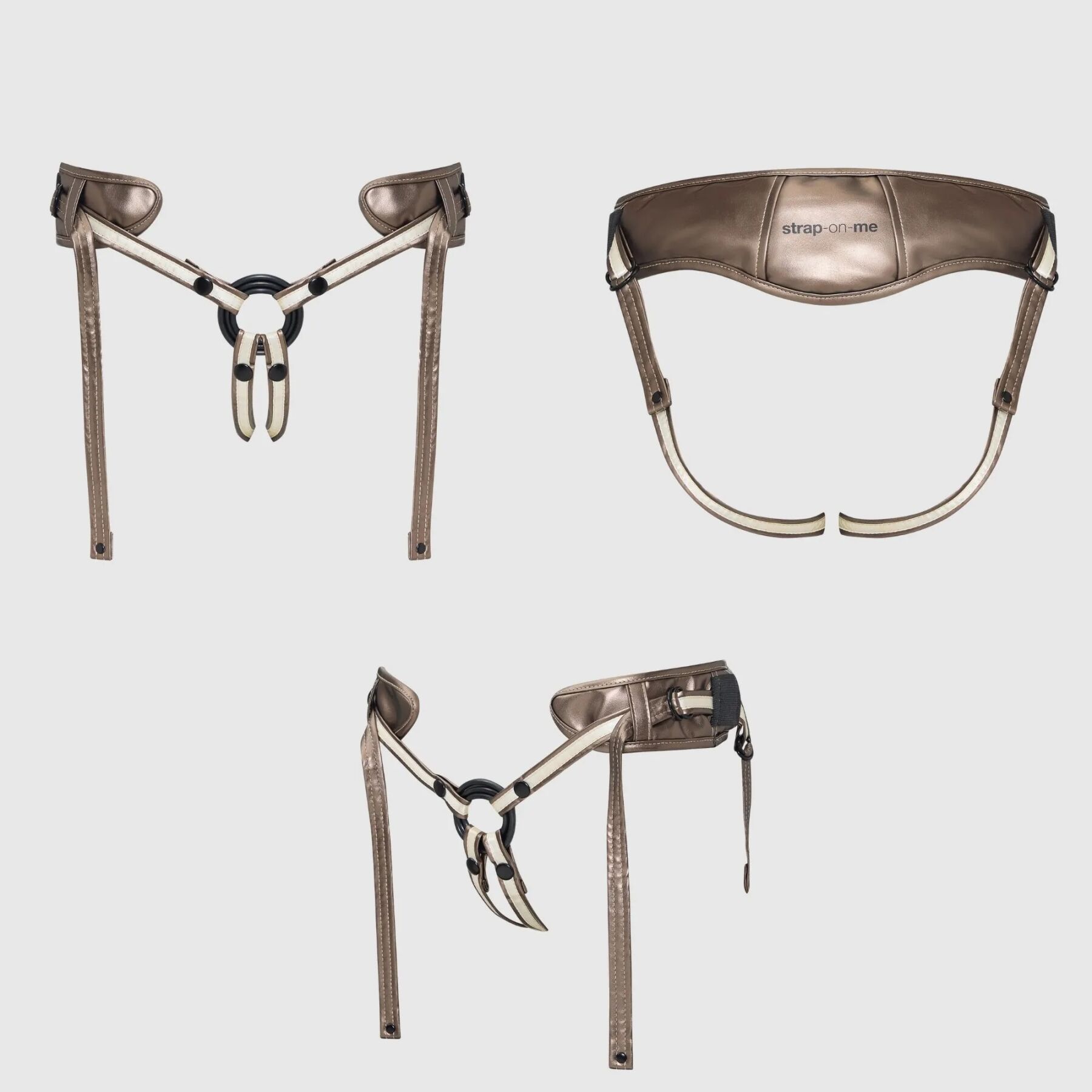Трусики для страпону Strap-On-Me Leatherette Harness DESIROUS - NEW DESIGN - Зображення 3