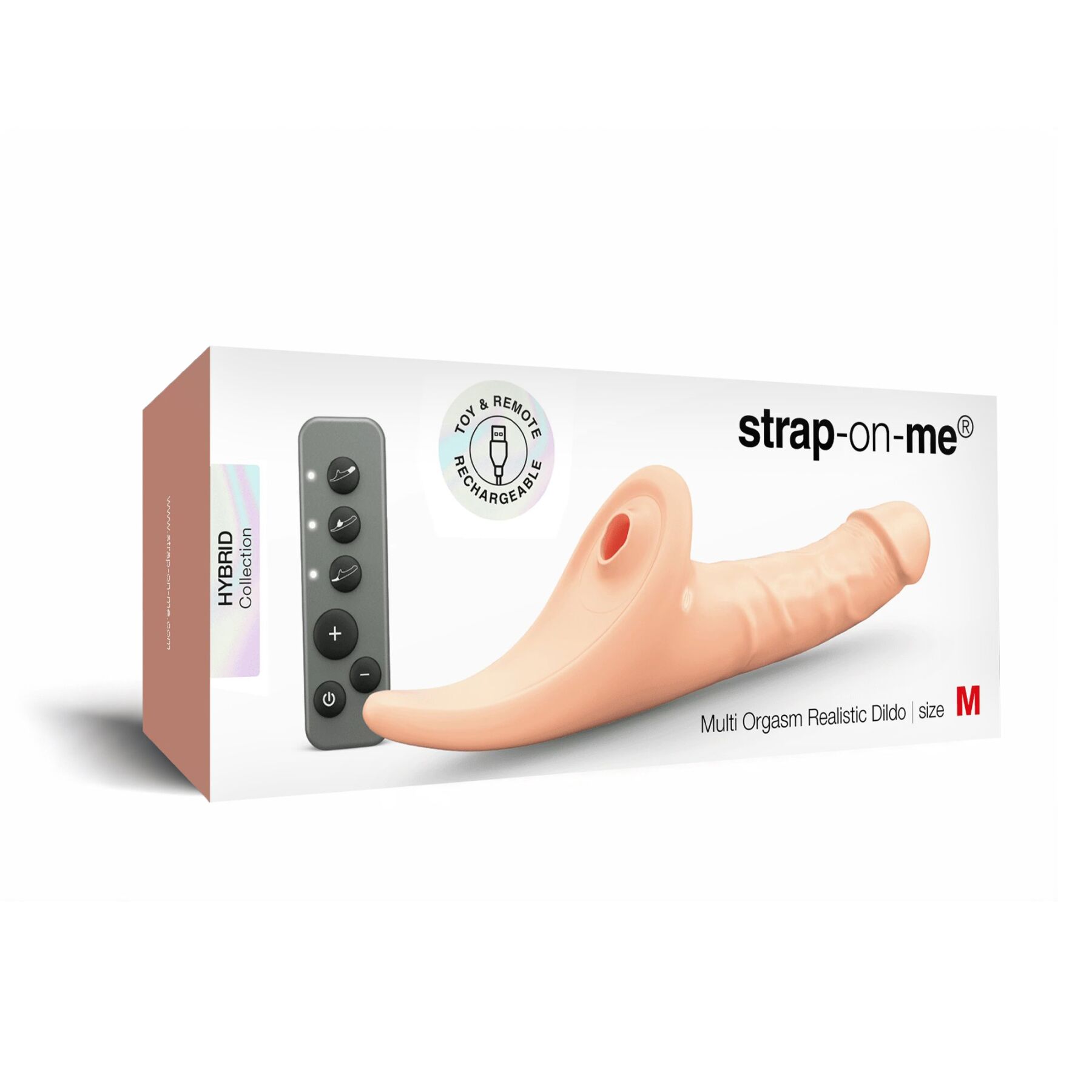 Вібронасадка для страпону з вакуумною стимуляцією Strap-On-Me Multi Orgasm Realistic Dildo M Black - Зображення 7