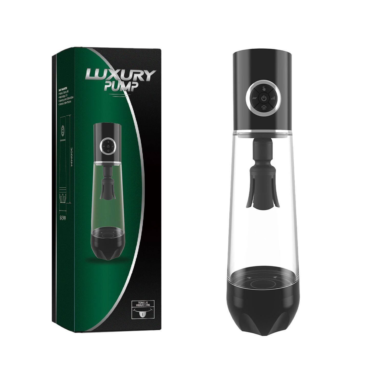 Автоматична вакуумна помпа Men Powerup Luxury Pump з вібромасажем - Зображення 2