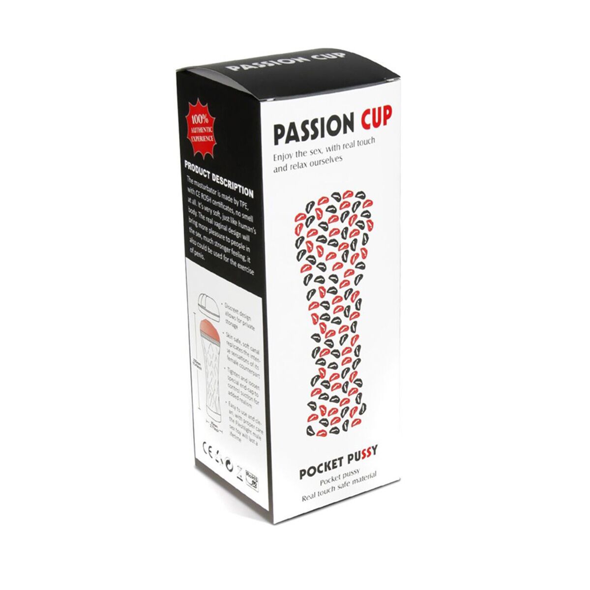 Мастурбатор з вібрацією Passion Cup - Mouth - Зображення 9
