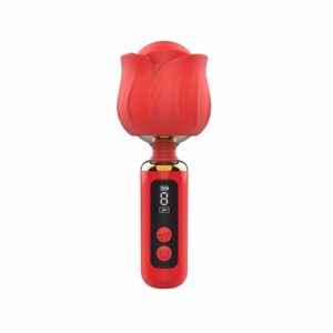 Вібромасажер Loviss Rose Mini Massage Wand Vibrator, головка у вигляді троянди, 9 режимів