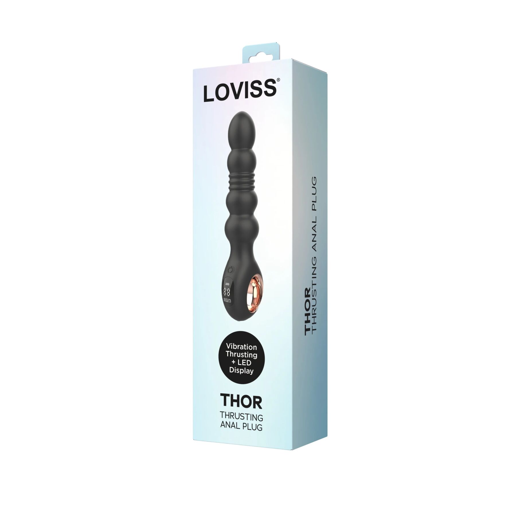 Анальний вібратор з пульсацією Loviss Thor Thrusting Anal Plug, 2 мотори - Зображення 6
