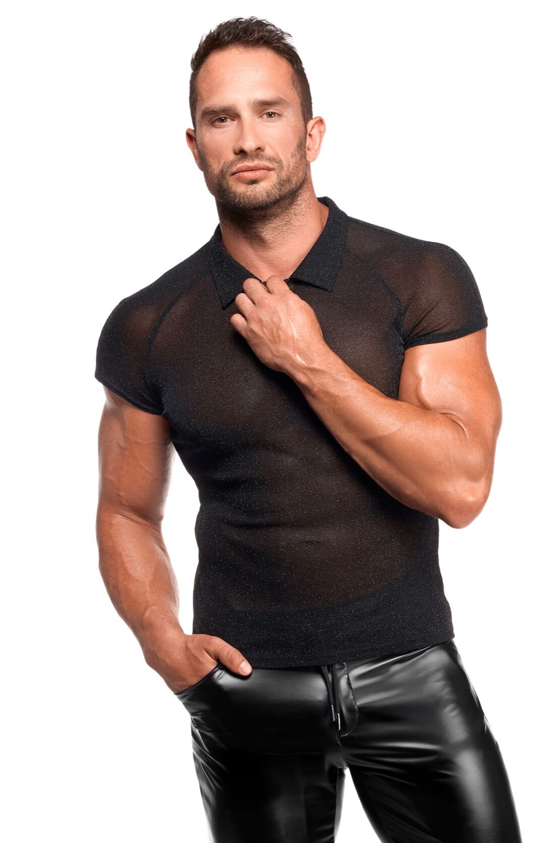 Чоловіче поло Noir Handmade H082 Onyx veil polo XL - Зображення 2