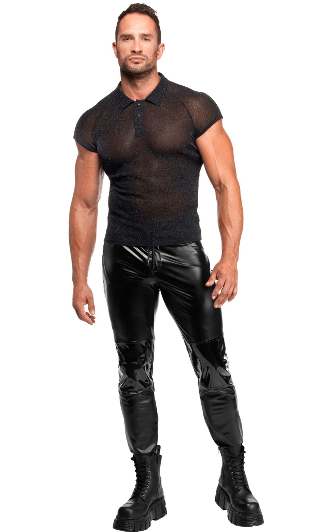Чоловіче поло Noir Handmade H082 Onyx veil polo XXL - Зображення 5