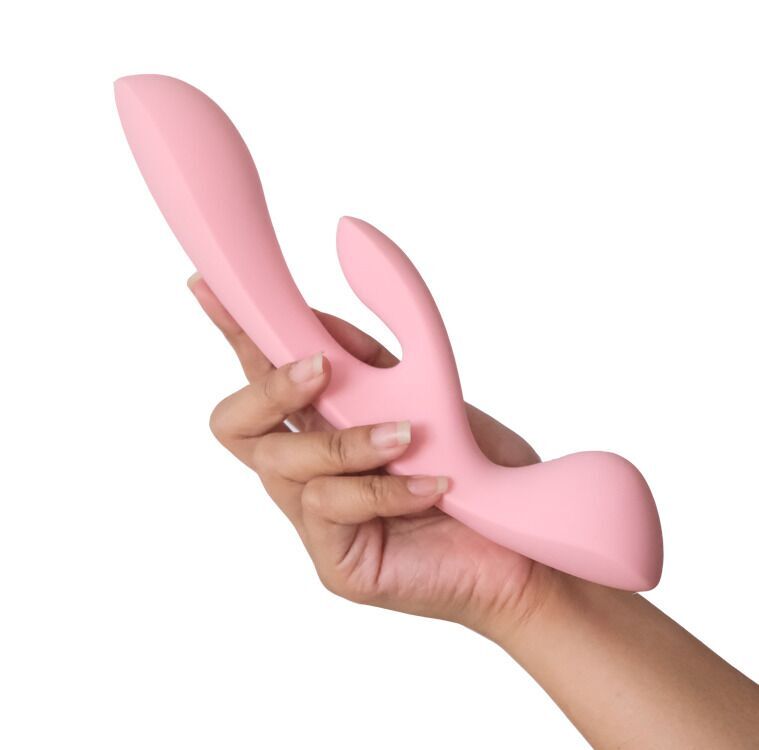 Двосторонній вібратор-кролик Satisfyer Triple Oh Pink (м'яте паковання!!!) - Зображення 7