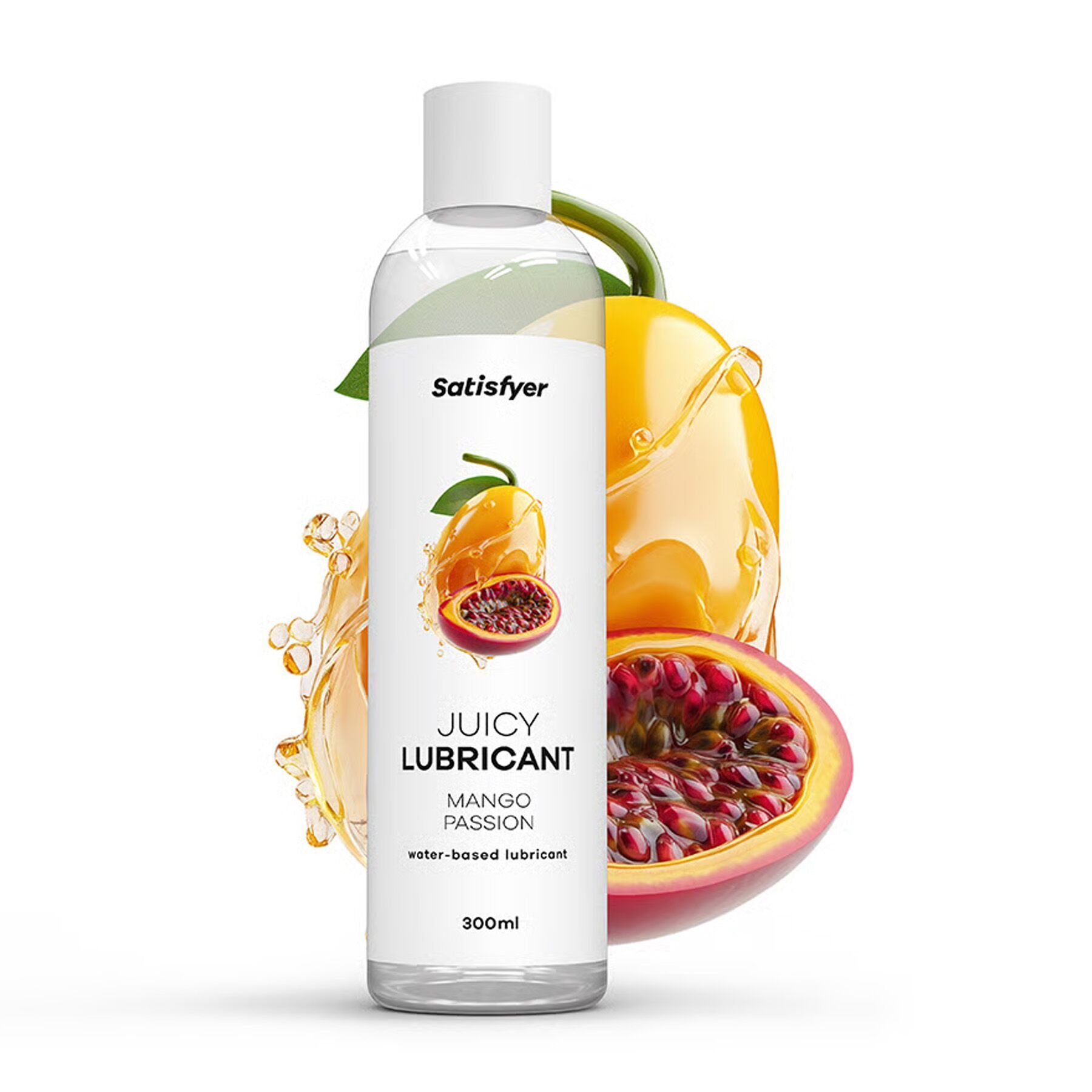 Лубрикант на водній основі Satisfyer Juicy Lubricant Mango & Passion 300 мл (м'яте паковання!!!) - Зображення 3
